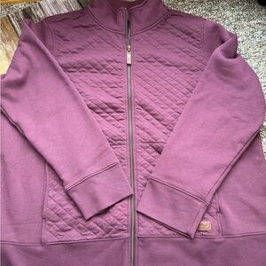 LL Bean Zip Up Quilted Sweatshirt